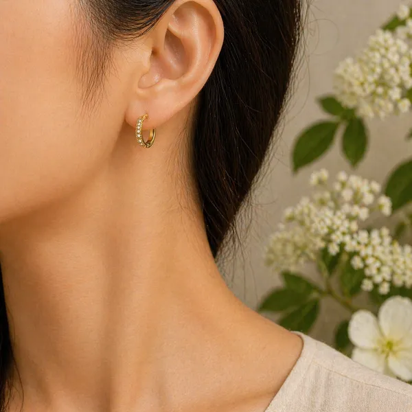 RIDHVEE_Gold_Plated_CZ_Huggie_Hoop_Earrings_for_Women_|_Anti-Tarnish_Crystal_Studded_Small_Hoops_|_Elegant_Daily_Wear_Party_Earrings_for_Girls_|_RV-AT-ERG-029
