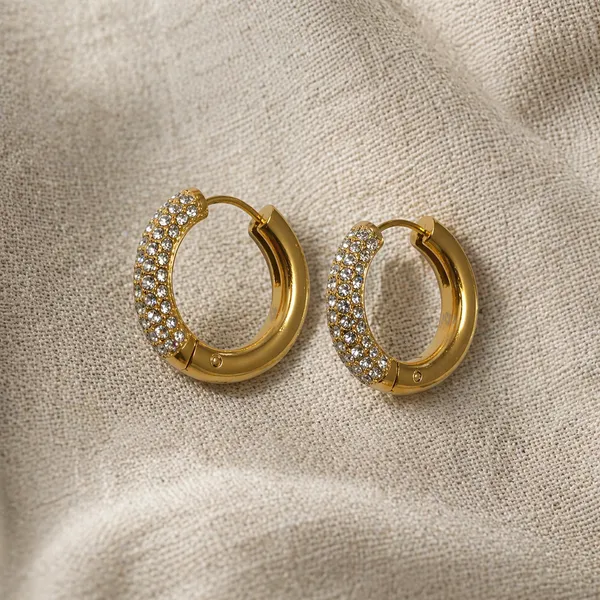 RIDHVEE_Gold_Plated_CZ_Huggie_Hoop_Earrings_for_Women_|_Anti-Tarnish_Crystal_Studded_Small_Hoops_|_Premium_Daily_Wear_Party_Earrings_for_Girls_|_Stylish_Minimal_Jewellery_|_RV-AT-ERG-030