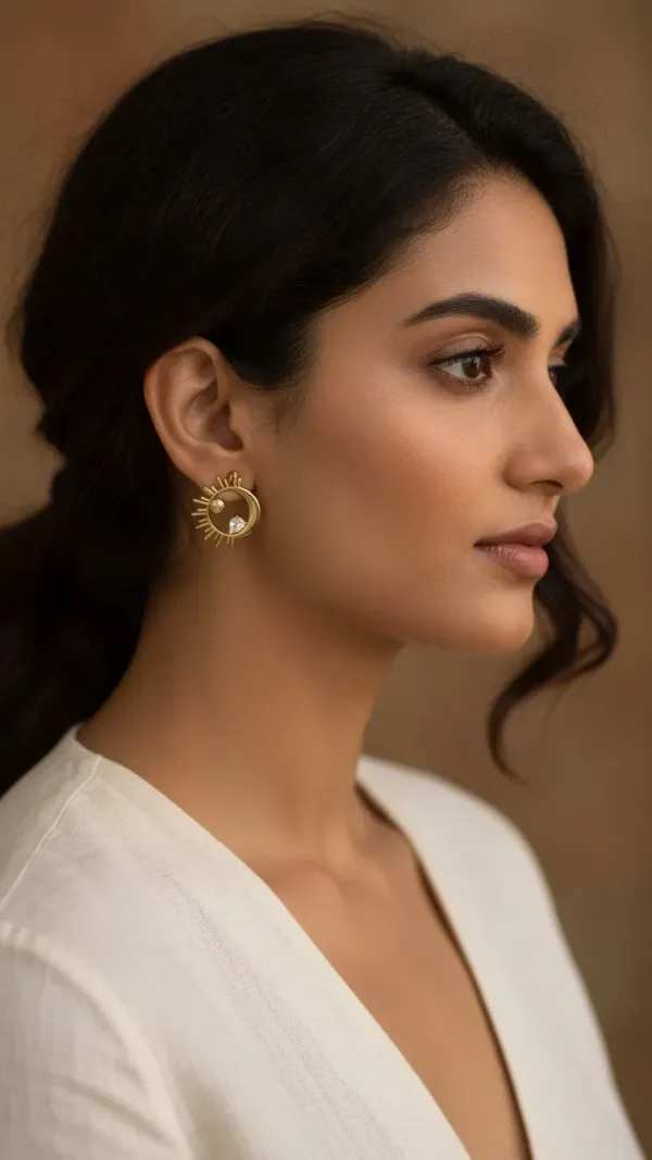 RIDHVEE_Premium_316L_Stainless_Steel_18K_Gold_Plated_Stud_Earrings_for_Women_|_Anti-Tarnish_Skin_Friendly_CZ_Sun_&_Moon_Design_Earrings_|_Waterproof_Minimalist_Luxury_Jewellery_Gift_RV-AT-ERG-031