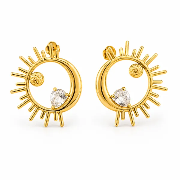 RIDHVEE_Premium_316L_Stainless_Steel_18K_Gold_Plated_Stud_Earrings_for_Women_|_Anti-Tarnish_Skin_Friendly_CZ_Sun_&_Moon_Design_Earrings_|_Waterproof_Minimalist_Luxury_Jewellery_Gift_RV-AT-ERG-031