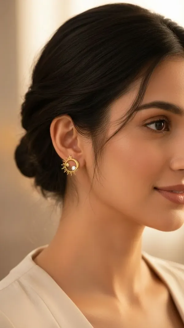 RIDHVEE_Premium_316L_Stainless_Steel_18K_Gold_Plated_Stud_Earrings_for_Women_|_Anti-Tarnish_Skin_Friendly_CZ_Sun_&_Moon_Design_Earrings_|_Waterproof_Minimalist_Luxury_Jewellery_Gift_RV-AT-ERG-031