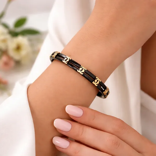RIDHVEE_Premium_Anti-Tarnish_Black_&_Gold_Plated_Kada_Bangle_for_Women_|_Luxury_Designer_Bracelet_|_Skin_Friendly_Waterproof_Daily_Wear_Jewellery_Gift_for_Girls_&_Women_RV-AT-KAB-026