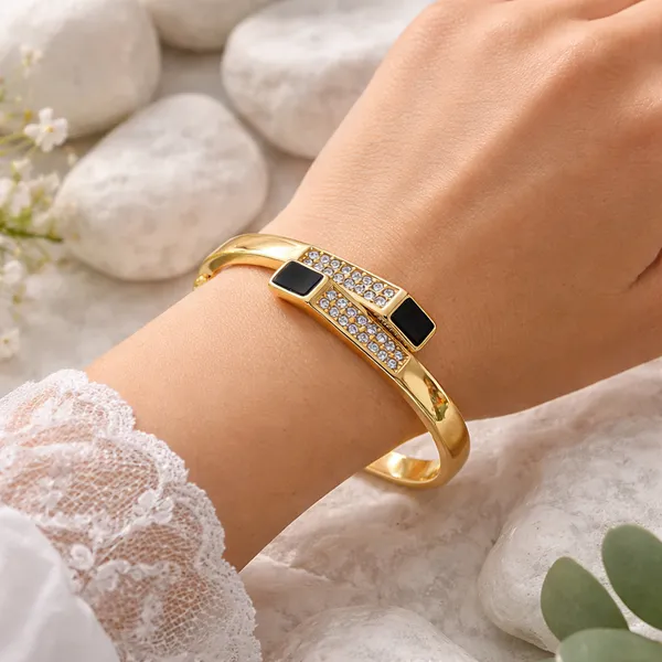 RIDHVEE_Gold_Plated_CZ_&_Black_Stone_Designer_Kada_Bangle_for_Women_|_Anti-Tarnish_Stylish_Bracelet_|_Premium_Crystal_Studded_Fashion_Kada_for_Daily_Wear_&_Party_(RV-AT-KAB-027)