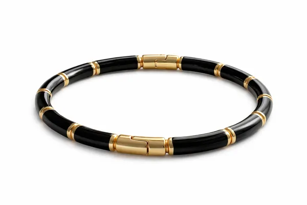RIDHVEE_Black_&_Gold_Plated_Kada_Bracelet_for_Women_|_Anti-Tarnish_Designer_Bangle_with_Magnetic_Clasp_|_Stylish_Daily_Wear_Fashion_Jewellery_for_Girls_(RV-AT-KAB-031)