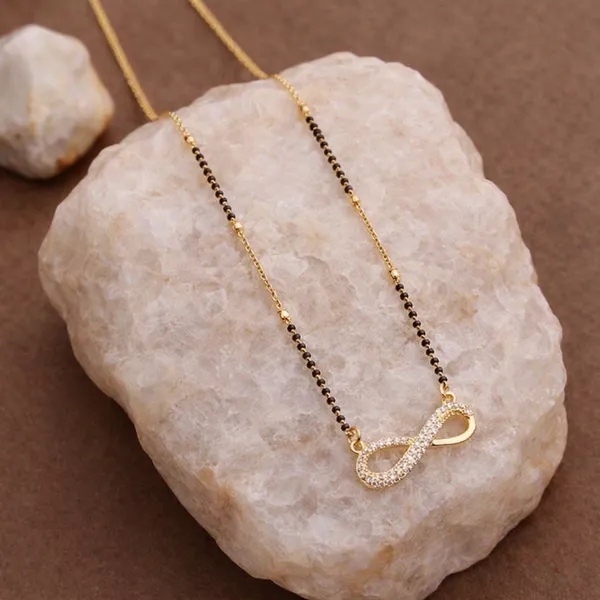 RIDHVEE_Premium_Anti-Tarnish_Gold_Plated_Infinity_Mangalsutra_for_Women_|_Crystal_Studded_Elegant_Black_Bead_Chain_|_Skin_Friendly_Waterproof_Daily_Wear_Jewellery_RV-AT-MGL-005