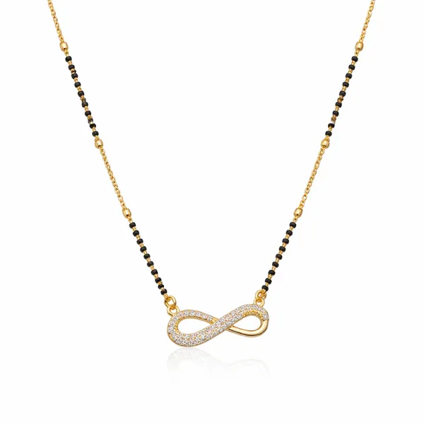 RIDHVEE_Premium_Anti-Tarnish_Gold_Plated_Infinity_Mangalsutra_for_Women_|_Crystal_Studded_Elegant_Black_Bead_Chain_|_Skin_Friendly_Waterproof_Daily_Wear_Jewellery_RV-AT-MGL-005