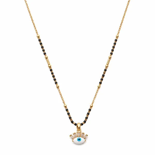 RIDHVEE_Evil_Eye_Mangalsutra_for_Women_|_Anti-Tarnish_Gold_Plated_Black_Bead_Chain_Necklace_|_American_Diamond_Nazar_Pendant_Mangalsutra_|_Stylish_Daily_Wear_&_Protection_Jewellery_(RV-AT-MGL-007)
