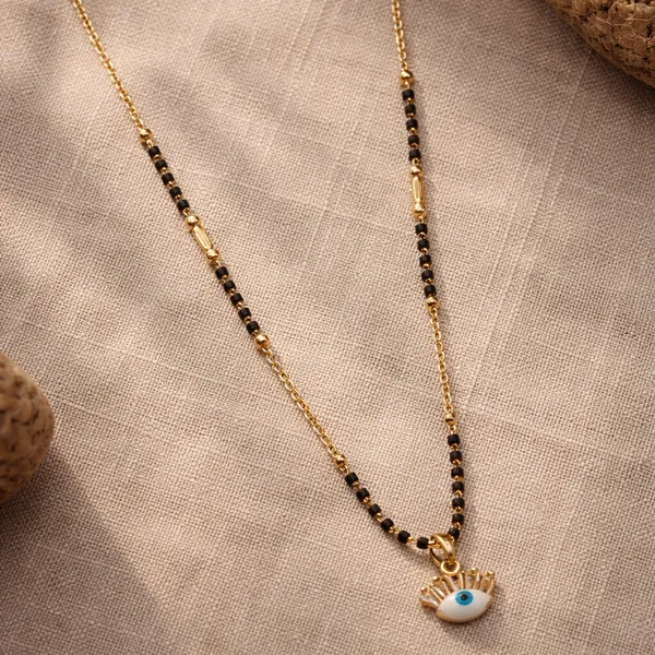 RIDHVEE_Evil_Eye_Mangalsutra_for_Women_|_Anti-Tarnish_Gold_Plated_Black_Bead_Chain_Necklace_|_American_Diamond_Nazar_Pendant_Mangalsutra_|_Stylish_Daily_Wear_&_Protection_Jewellery_(RV-AT-MGL-007)