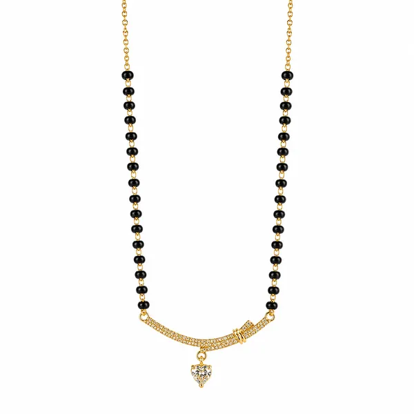 RIDHVEE_Gold_Plated_Mangalsutra_for_Women_|_Anti-Tarnish_Black_Bead_Chain_Necklace_|_Elegant_Curved_Bar_Pendant_with_Drop_Stone_|_Lightweight_Daily_Wear_&_Office_Wear_Mangalsutra_(RV-AT-MGL-008)