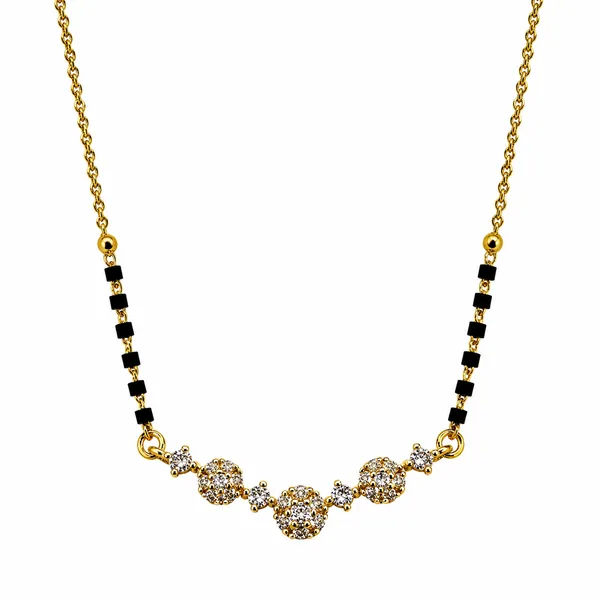 RIDHVEE_Diamond_Link_Mangalsutra_for_Women_|_Anti-Tarnish_Gold_Plated_Black_Bead_Chain_Necklace_|_American_Diamond_Oval_Pendant_Mangalsutra_|_Elegant_Daily_Wear_&_Office_Wear_Jewellery_(RV-AT-MGL-010)