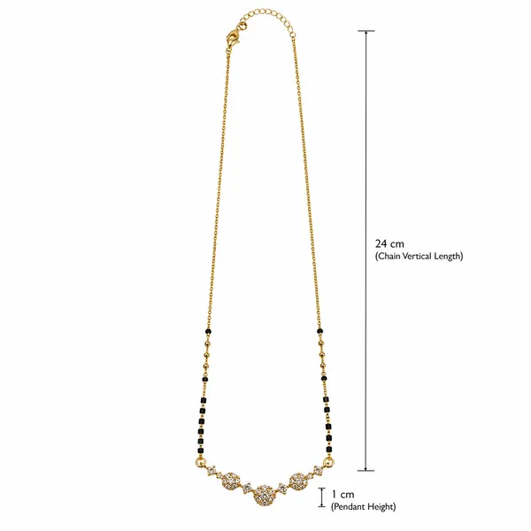 RIDHVEE_Diamond_Link_Mangalsutra_for_Women_|_Anti-Tarnish_Gold_Plated_Black_Bead_Chain_Necklace_|_American_Diamond_Oval_Pendant_Mangalsutra_|_Elegant_Daily_Wear_&_Office_Wear_Jewellery_(RV-AT-MGL-010)