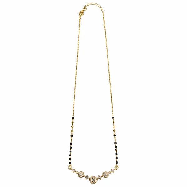 RIDHVEE_Diamond_Link_Mangalsutra_for_Women_|_Anti-Tarnish_Gold_Plated_Black_Bead_Chain_Necklace_|_American_Diamond_Oval_Pendant_Mangalsutra_|_Elegant_Daily_Wear_&_Office_Wear_Jewellery_(RV-AT-MGL-010)