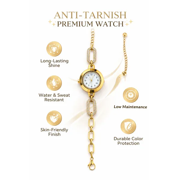 Ridhvee_Anti-Tarnish_Women'S_Gold_Bracelet_Watch_With_Cz_Accents_??Elegant_Everyday_Luxury._-_Rv-At-Brc-006