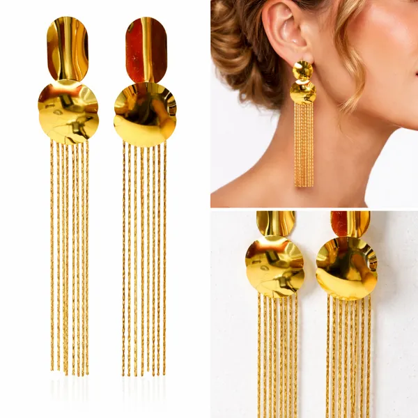 Ridhvee_Anti-Tarnish_Gold_Plated_Long_Tassel_Drop_Earrings_For_Women_&_Girls_|_Elegant_Chain_Fringe_Dangle_Earrings_|_Butterfly_Clasp_|_Skin_Friendly_Lightweight_Fashion_Jewellery_|_Rv-At-Erg-019