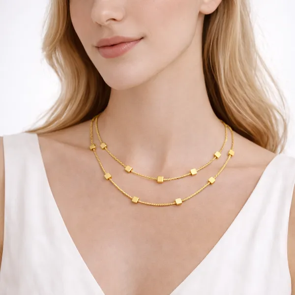 Ridhvee_Anti-Tarnish_Gold_Plated_Layered_Necklace_For_Women_&_Girls_|_Double_Layer_Cube_Bead_Chain_Necklace_|_Skin_Friendly_Lightweight_Fashion_Jewellery_|_Rv-At-Cpd-012