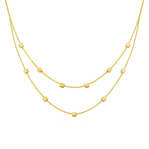 Ridhvee_Anti-Tarnish_Gold_Plated_Layered_Necklace_For_Women_&_Girls_|_Double_Layer_Cube_Bead_Chain_Necklace_|_Skin_Friendly_Lightweight_Fashion_Jewellery_|_Rv-At-Cpd-012