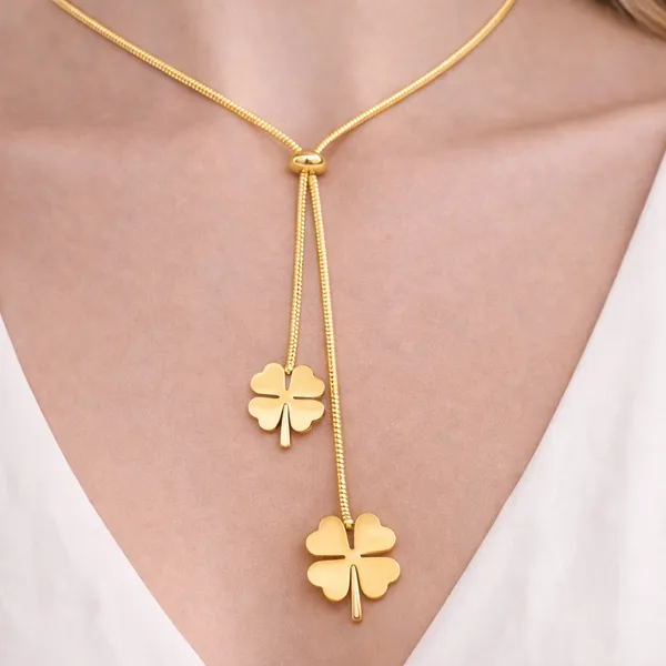 Ridhvee_Anti-Tarnish_Gold_Plated_Clover_Drop_Pendant_Necklace_For_Women_&_Girls_|_Elegant_Long_Drop_Charm_Necklace_|_Skin_Friendly_Lightweight_Fashion_Jewellery_|_Rv-At-Cpd-018
