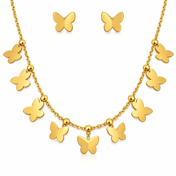 Ridhvee_Gold_Plated_Anti-Tarnish_Necklace_Set_For_Women_|_Adjustable_Lobster_Clasp_Neck_Chain_|_Skin_Friendly_Elegant_Jewellery_Set_|_Stylish_Necklace_For_Girls_&_Women