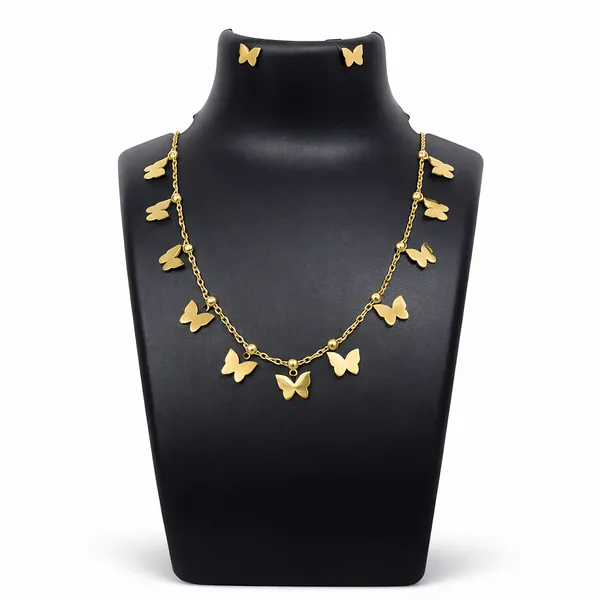Ridhvee_Gold_Plated_Anti-Tarnish_Necklace_Set_For_Women_|_Adjustable_Lobster_Clasp_Neck_Chain_|_Skin_Friendly_Elegant_Jewellery_Set_|_Stylish_Necklace_For_Girls_&_Women
