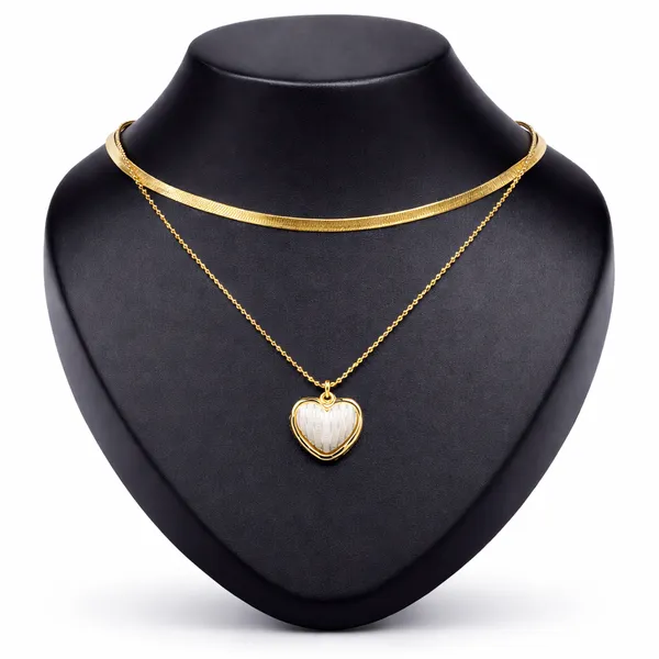 Ridhvee_Anti-Tarnish_Gold_Plated_Layered_Heart_Pendant_Necklace_For_Women_&_Girls_|_Double_Layer_Chain_With_Heart_Charm_|_Skin_Friendly_Lightweight_Fashion_Jewellery_|_Rv-At-Cpd-017