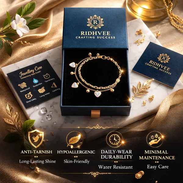Ridhvee_18K_Gold_Plated_Contemporary_Anti_Tarnish_Heart_Theme_Bracelet_For_Girls_And_Women_-_Rv-At-Brc-004