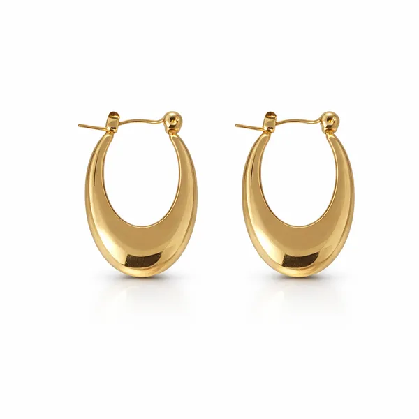 Ridhvee_Gold_Plated_Anti-Tarnish_Hoop_Earrings_For_Women_|_Stylish_Oval_Hoops_With_Butterfly_Clasp_|_Skin_Friendly_Lightweight_Earrings_For_Girls_&_Women_|_Rv-At-Erg-003