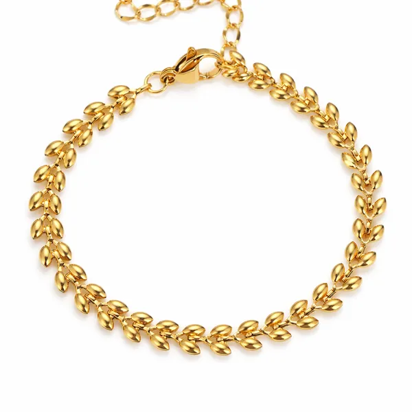 Ridhvee_Anti-Tarnish_Gold_Plated_Leaf_Chain_Bracelet_For_Women_&_Girls_|_Elegant_Leaf_Link_Adjustable_Bracelet_|_Skin_Friendly_Lightweight_Fashion_Jewellery_|_Rv-At-Brc-011