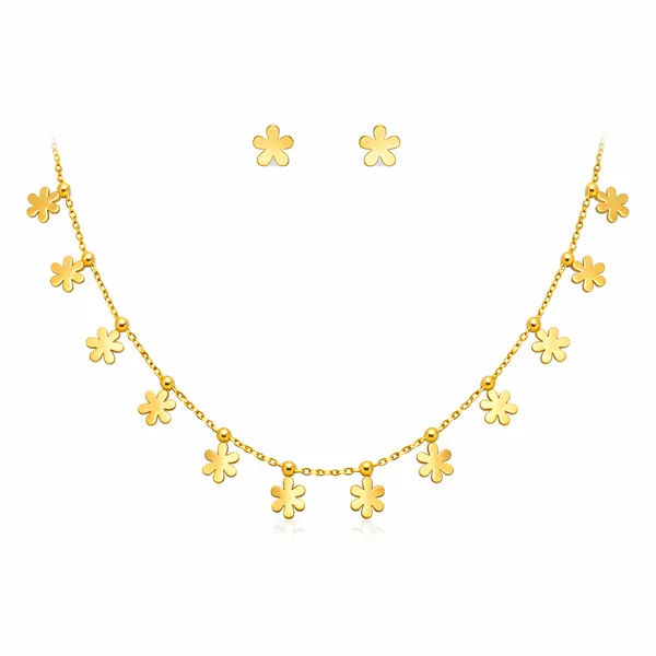 Ridhvee_Gold_Plated_Anti-Tarnish_Necklace_Set_For_Women_|_Adjustable_Lobster_Clasp_Neck_Chain_|_Skin_Friendly_Elegant_Jewellery_Set_|_Stylish_Necklace_For_Girls_&_Women