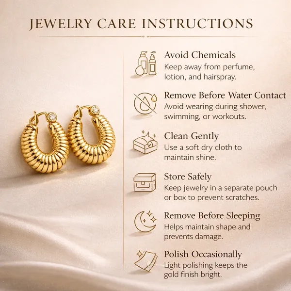 Ridhvee_Gold_Plated_Anti-Tarnish_Hoop_Earrings_For_Women_&_Girls_|_Textured_Chunky_Hoop_Design_|_Skin_Friendly_Lightweight_Earrings_|_Hinged_Clasp_Secure_Fit_|_Trendy_Fashion_Jewellery_Gift_|_Rv-At-Erg-011