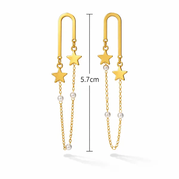 Ridhvee_Anti-Tarnish_Gold_Plated_Star_Charm_Drop_Earrings_For_Women_&_Girls_|_Pearl_Chain_Dangle_Design_|_Butterfly_Clasp_|_Skin_Friendly_Lightweight_Fashion_Jewellery_|_Rv-At-Erg-018