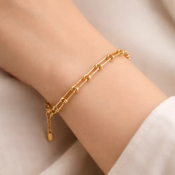 Ridhvee_Elegant_18K_Gold_Plated_Bamboo_Node_U-Shaped_Chain,_Adjustable_Bracelet_-_Rv-At-Brc-003