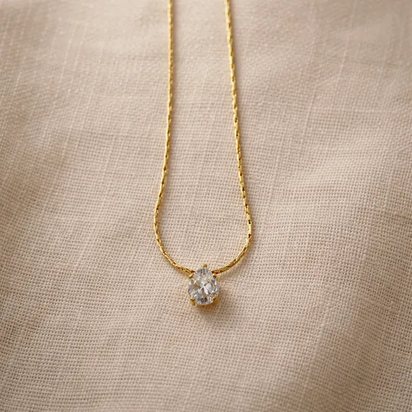 Ridhvee_Anti-Tarnish_Gold_Plated_Crystal_Teardrop_Pendant_Necklace_For_Women_&_Girls_|_Elegant_Drop_Pendant_Chain_|_Skin_Friendly_Lightweight_Fashion_Jewellery_|_Rv-At-Cpd-003