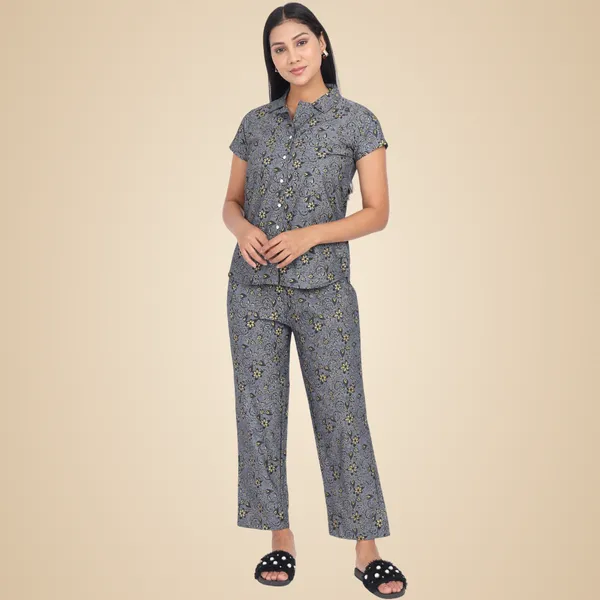 Gray_Pure_Cotton_Ladies_Night_Dress_For_Adult
