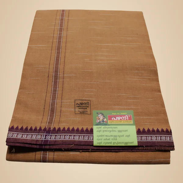 Cotton_Men'S_Single_Dhoti_With_Border-2Mtrs