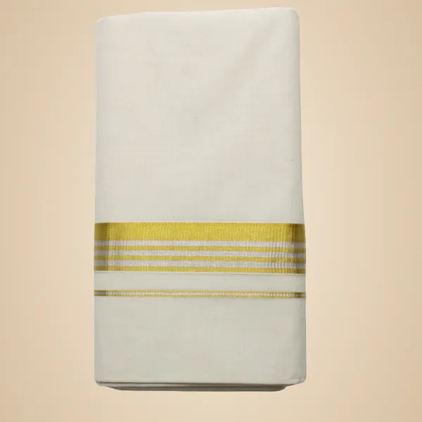Cream_Gold_Cotton_Men'S_Double_Balaramapuram-Kodi-Double_Mundu-Jari-Dhothi-4_Mtr