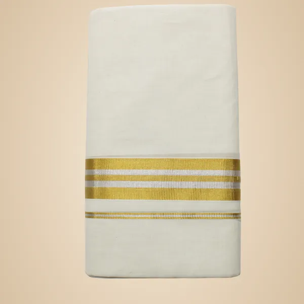 Cream_Silver_Cotton_Men'S_Double_Balaramapuram-Kodi-Double_Mundu-Jari-Dhothi-4_Mtr