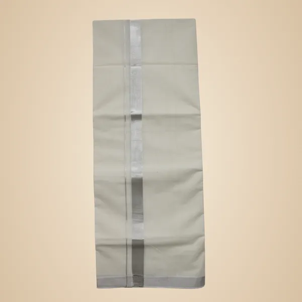 Cream_Silver_Cotton_Men'S_Double_Balaramapuram-Kodi-Double_Mundu-Jari-Dhothi-4_Mtr