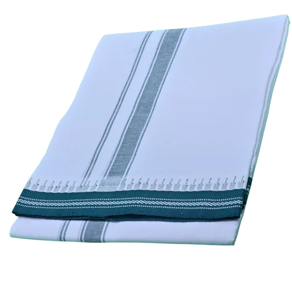 Cotton_Men'S_Single_Dhoti_With_Border-2Mtrs