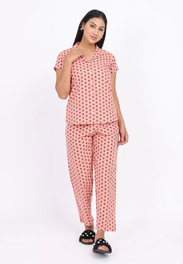 Coral_Pure_Cotton_Ladies_Night_Dress_For_Adult