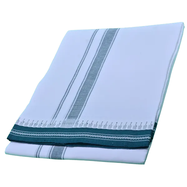 Cotton_Men'S_Single_Dhoti_With_Border-2Mtrs