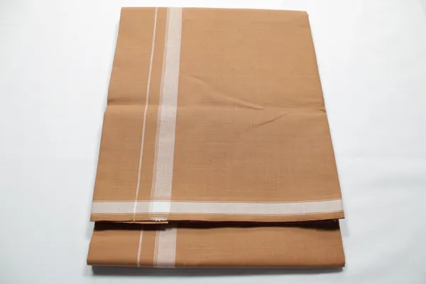 Cotton_Men'S_Single_Coral_Kavi_Mundu_With_Border-2Mtrs