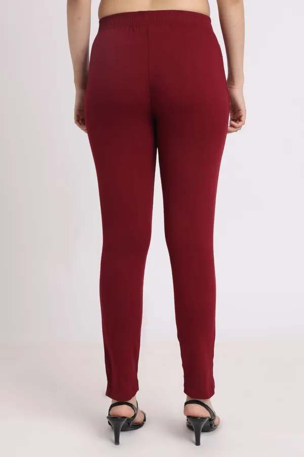 Maroon_Rayon_Chudhidar_Pant_For_Women