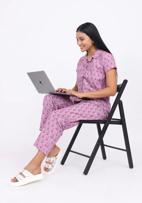 Purple_Pure_Cotton_Ladies_Night_Dress_For_Adult