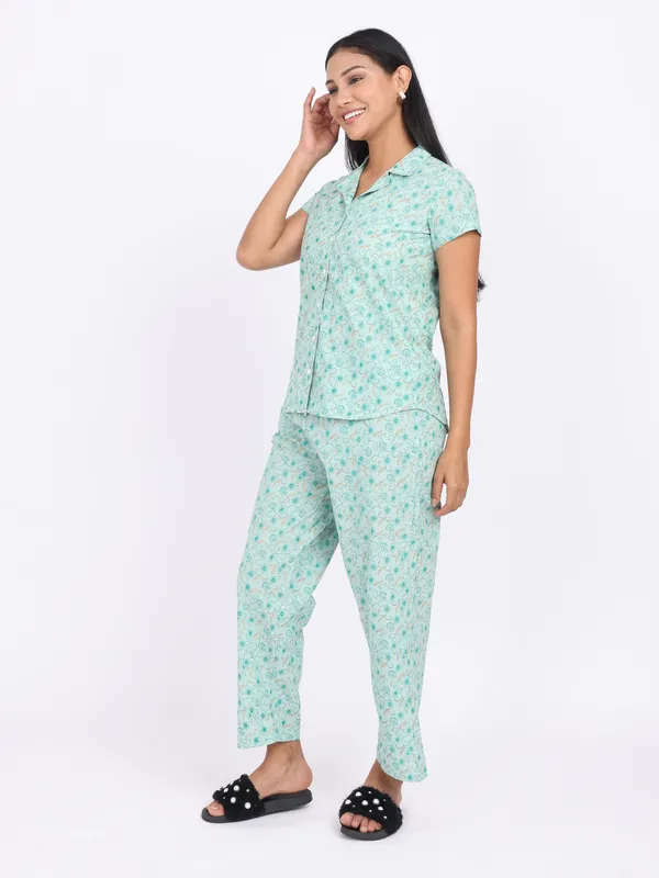 Light_Blue_Pure_Cotton_Ladies_Night_Dress_For_Adult