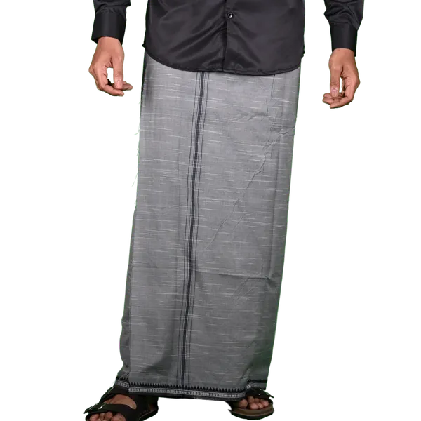 Cotton_Men'S_Single_Dhoti_With_Border-2Mtrs