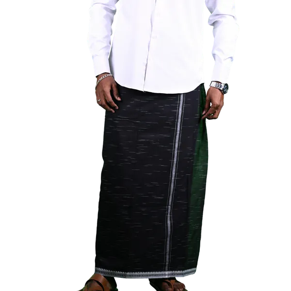 Cotton_Men'S_Single_Dhoti_With_Border-2Mtrs