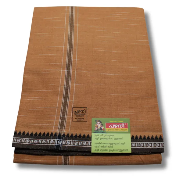 Cotton_Men'S_Single_Dhoti_With_Border-2Mtrs