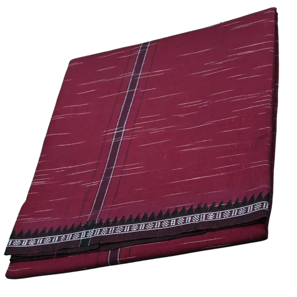 Cotton_Men'S_Single_Dhoti_With_Border-2Mtrs