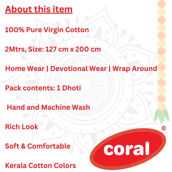 Cotton_Men'S_Single_Dhoti_With_Border-2Mtrs