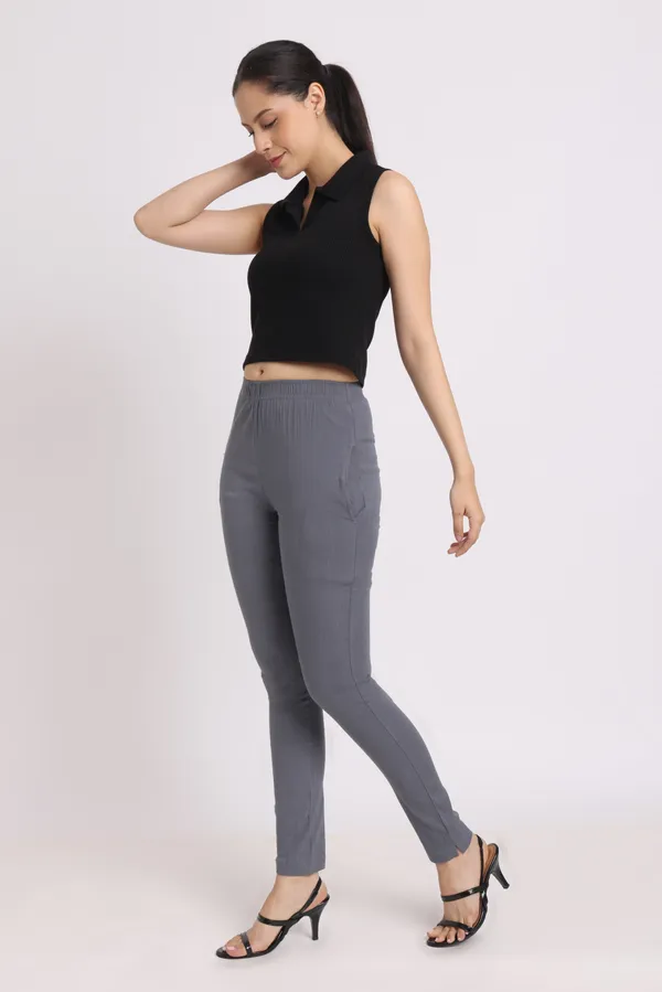 Gray_Rayon_Chudhidar_Pant_For_Women